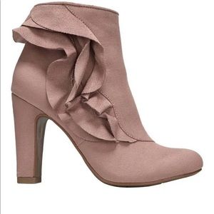 6.5 brand new Fergalicious by Fergie healed booties #neutral #pink #blush